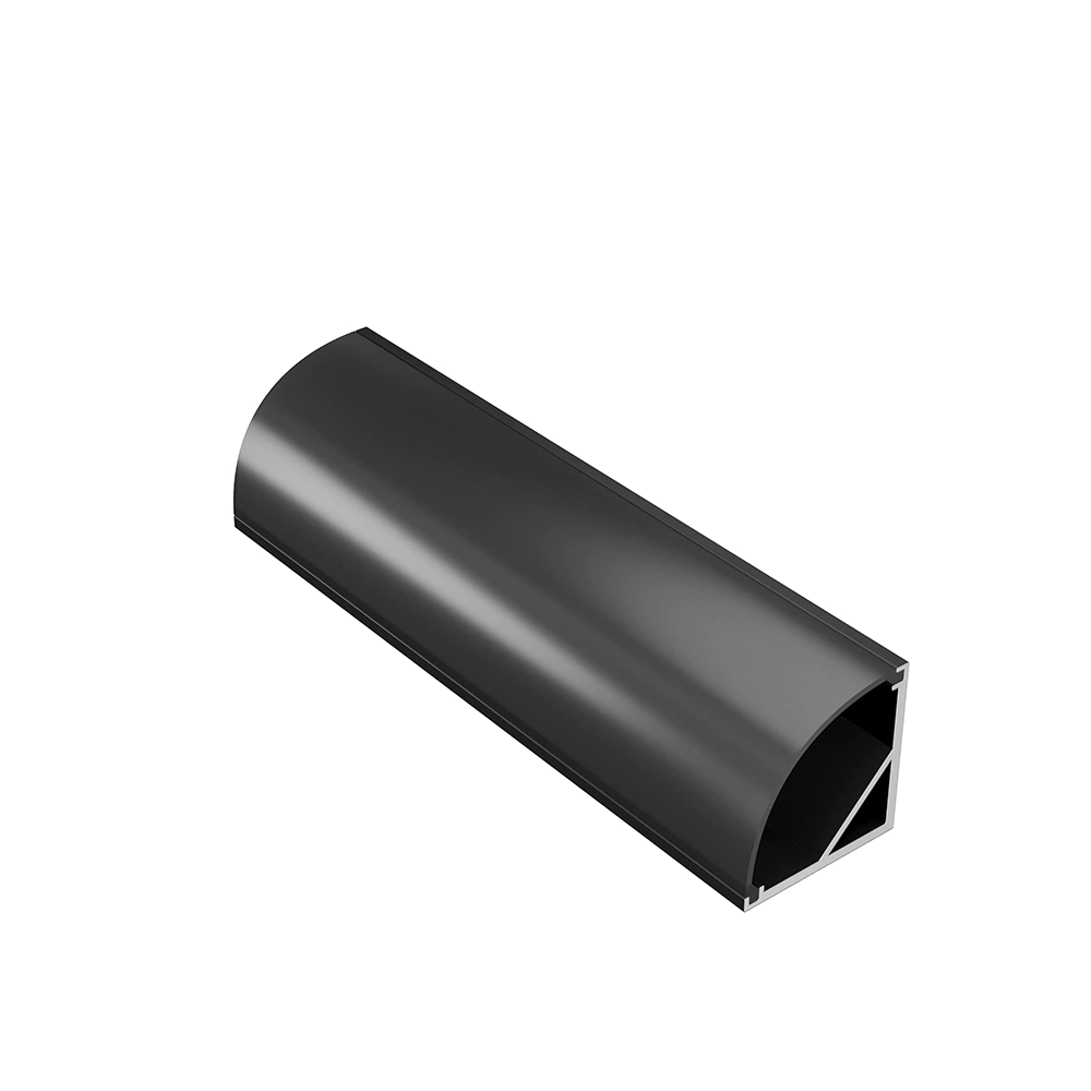 Профиль для диодной ленты Geniled угловой полукруглый 16х16 мм 1 м черный
