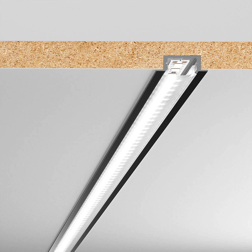 Профиль для диодной ленты Geniled врезной 22х6 мм 2 м черный