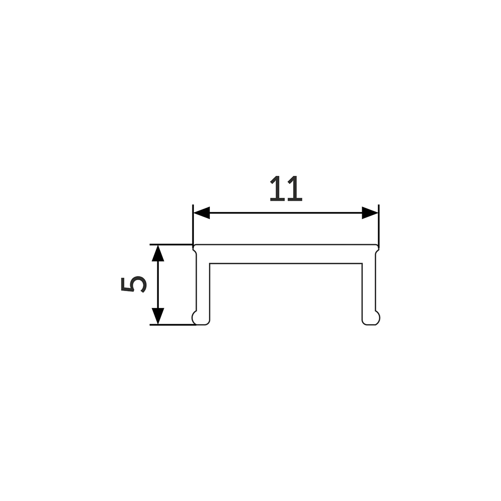 Рассеиватель Geniled для накладного профиля 2 м матовый