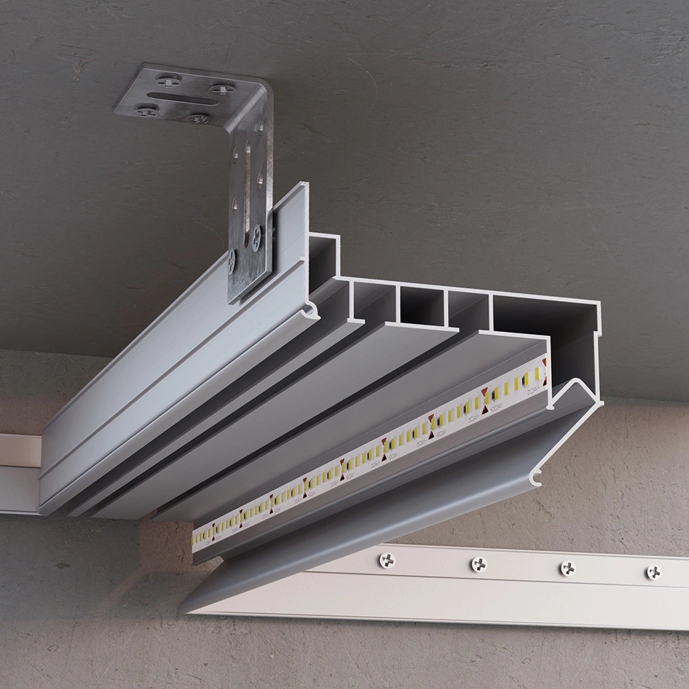 Профиль с карнизом для натяжного потолка 71х61 мм 2 м Apeyron