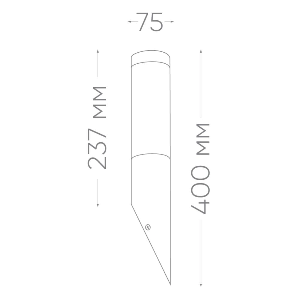 Светильник уличный настенный Feron Стела 1х40 Вт Е27 наклонный