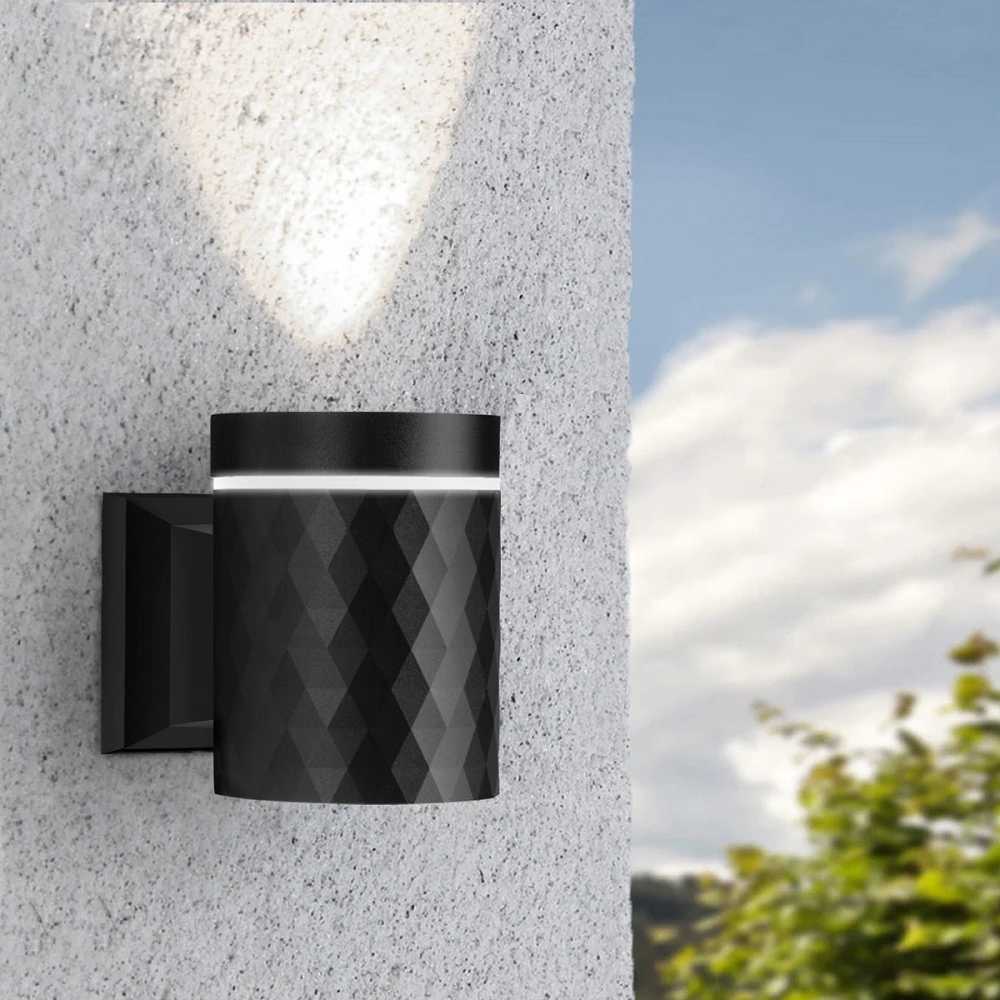 Светильник уличный IN HOME Diamond настенный с подсветкой 1х24 Вт GX53 IP54 черный
