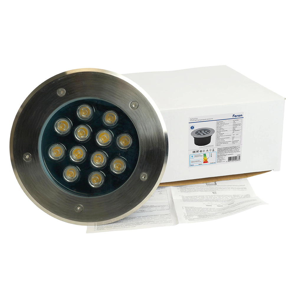 Светильник грунтовый Feron 12 Вт 6400 К IP67