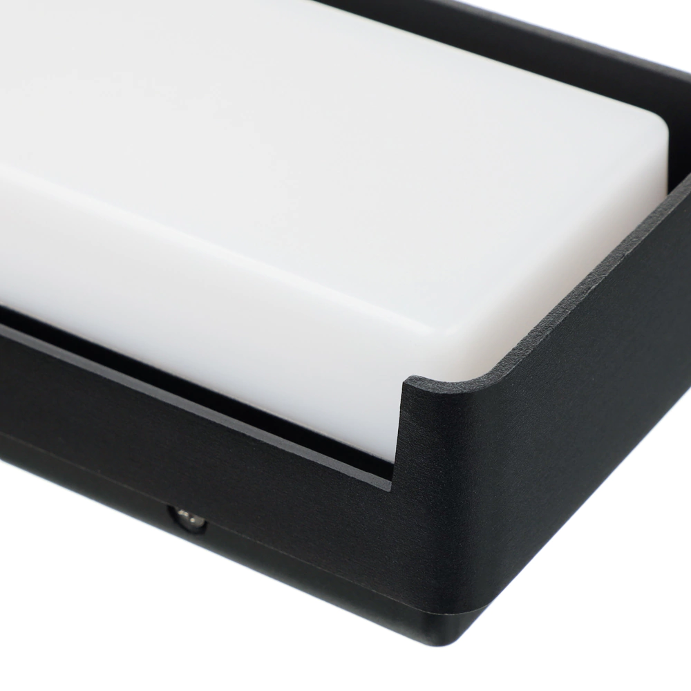 Светильник уличный настенный 12 Вт 3000 К IP54 черный NEODECO Оттава прямоугольный