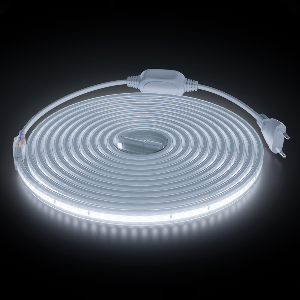 Apeyron Светодиодная лента 10 Вт 120 д/м 220 В SMD 2835 холодный свет 5 м IP66 Apeyron