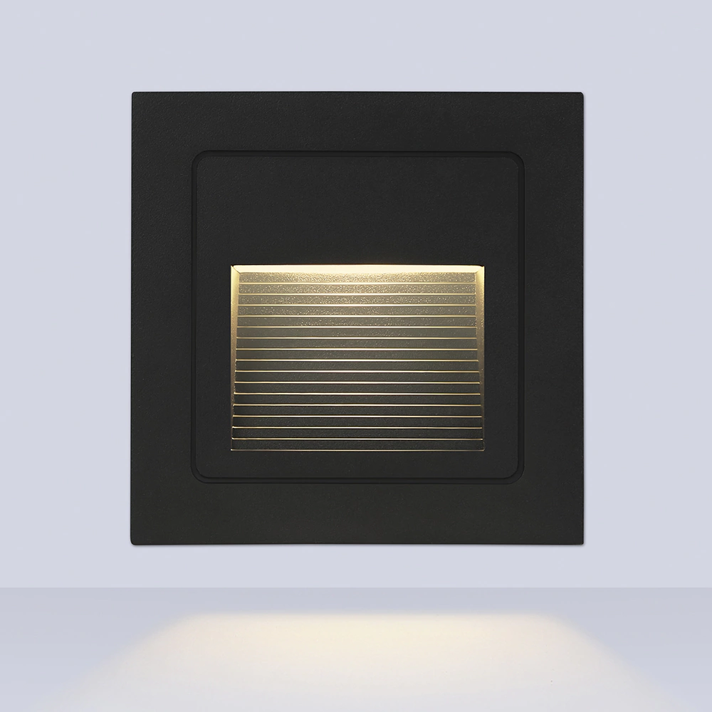 Светильник уличный встраиваемый LED 3 Вт 3000 К IP65 84х84х46 мм Ambrella СТ черный