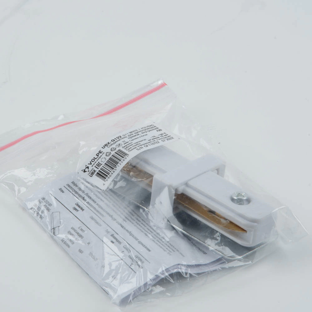 Коннектор прямой VOLPE UBX-Q122 G11 белый