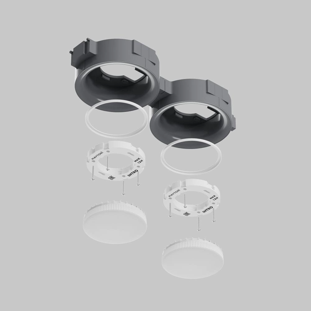 Светильник встраиваемый 1х12 Вт GX53 белое кольцо VOLTEGA Шарп