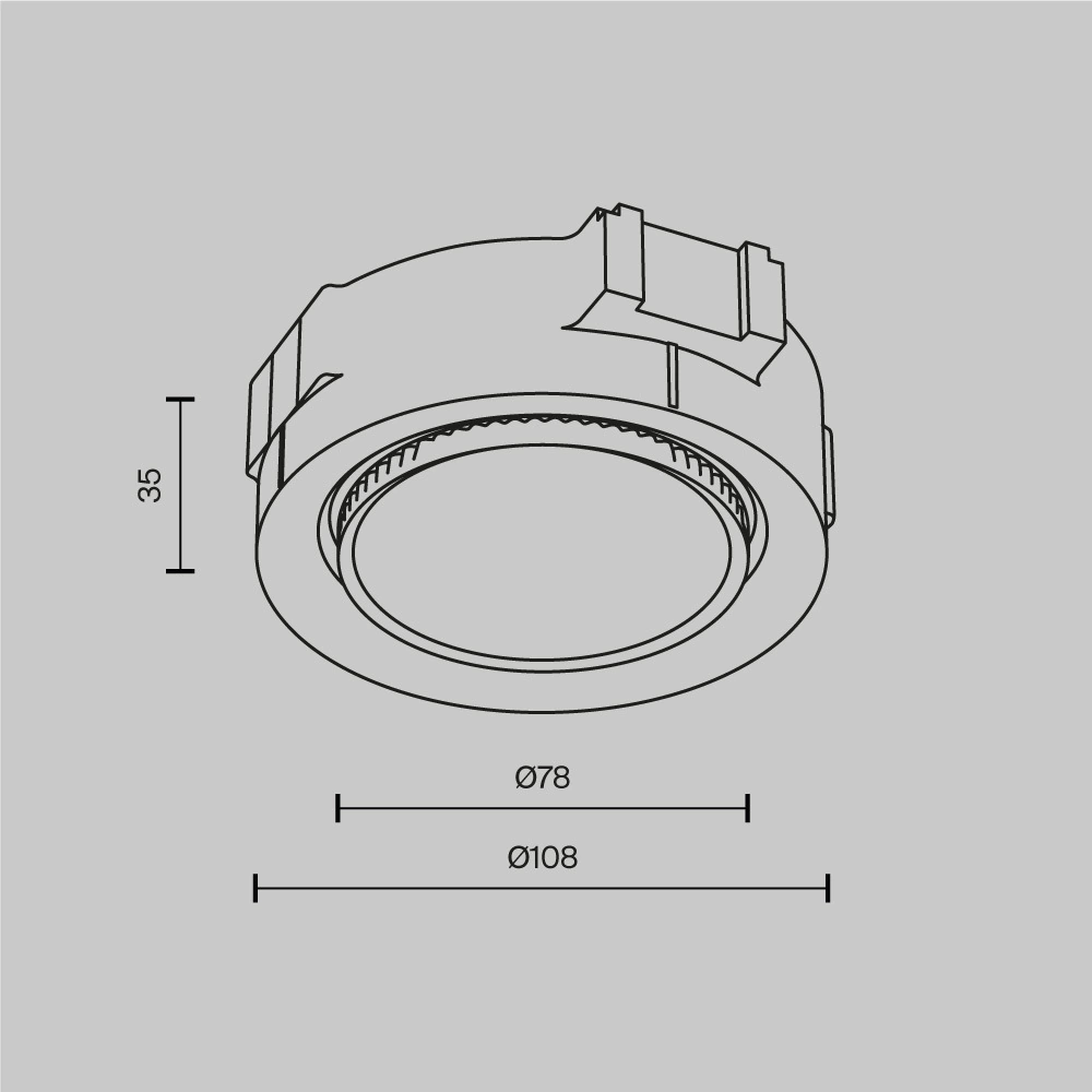 Светильник встраиваемый 1х12 Вт GX53 белое кольцо VOLTEGA Шарп