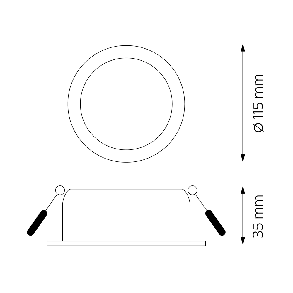 Светильник встраиваемый 9 Вт LED 4000 K PHILIPS