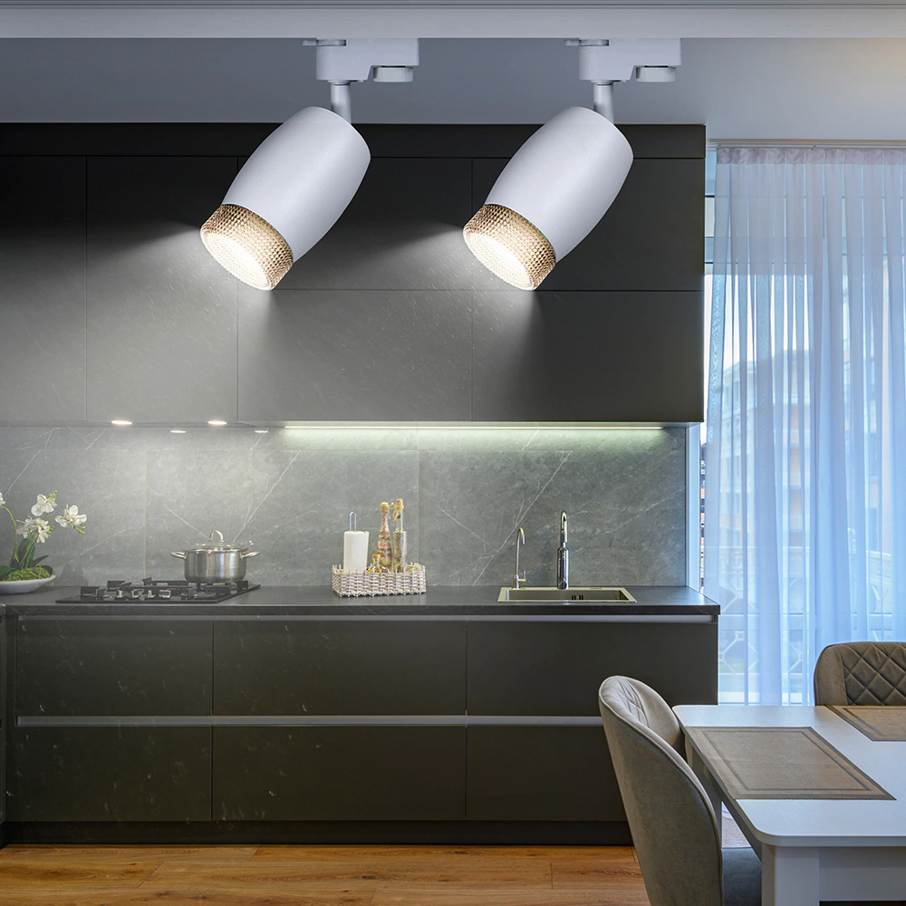 Трековый светильник однофазный ЭРА TR51 - GU10 WH под лампу GU10 матовый белый