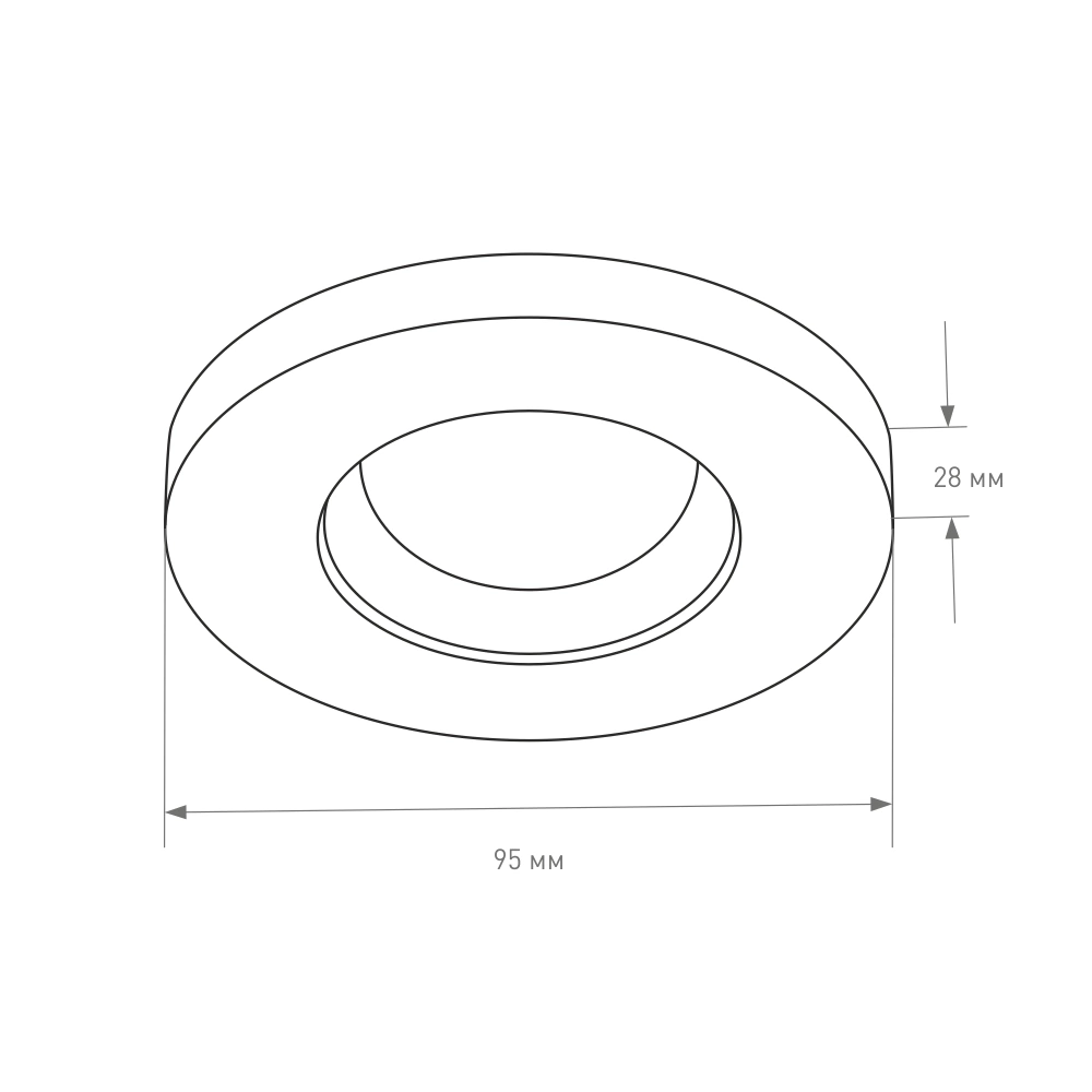 Светильник встраиваемый поворотный NEODECO Ронд GU5,3 золото
