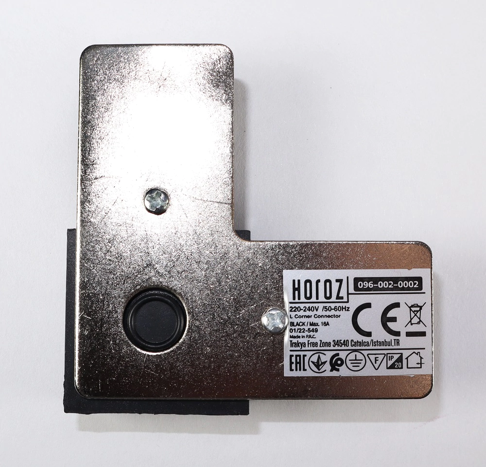 Коннектор угловой HOROZ ELECTRIC черный