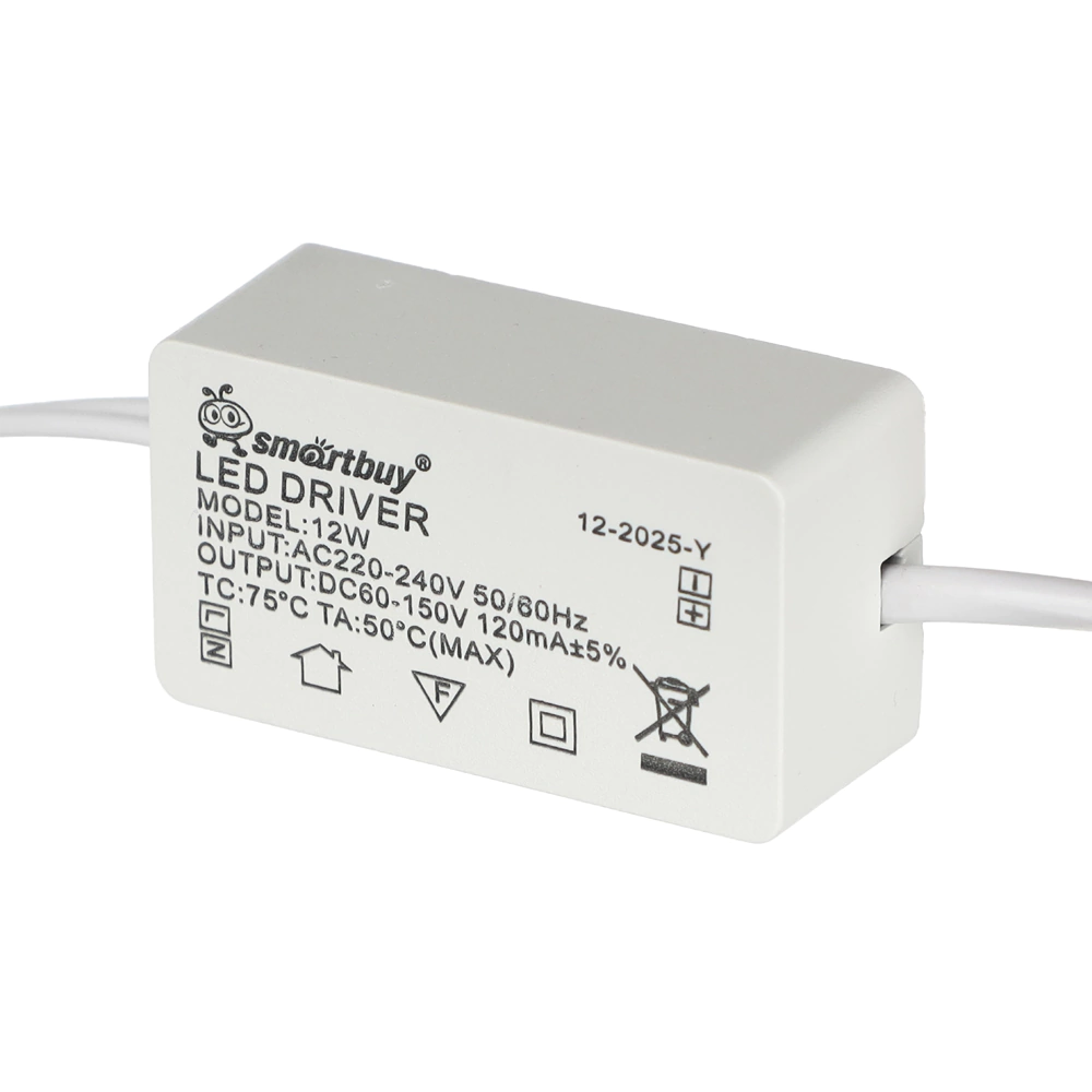 Светильник встраиваемый 12 Вт LED 4000 К Smartbuy белый
