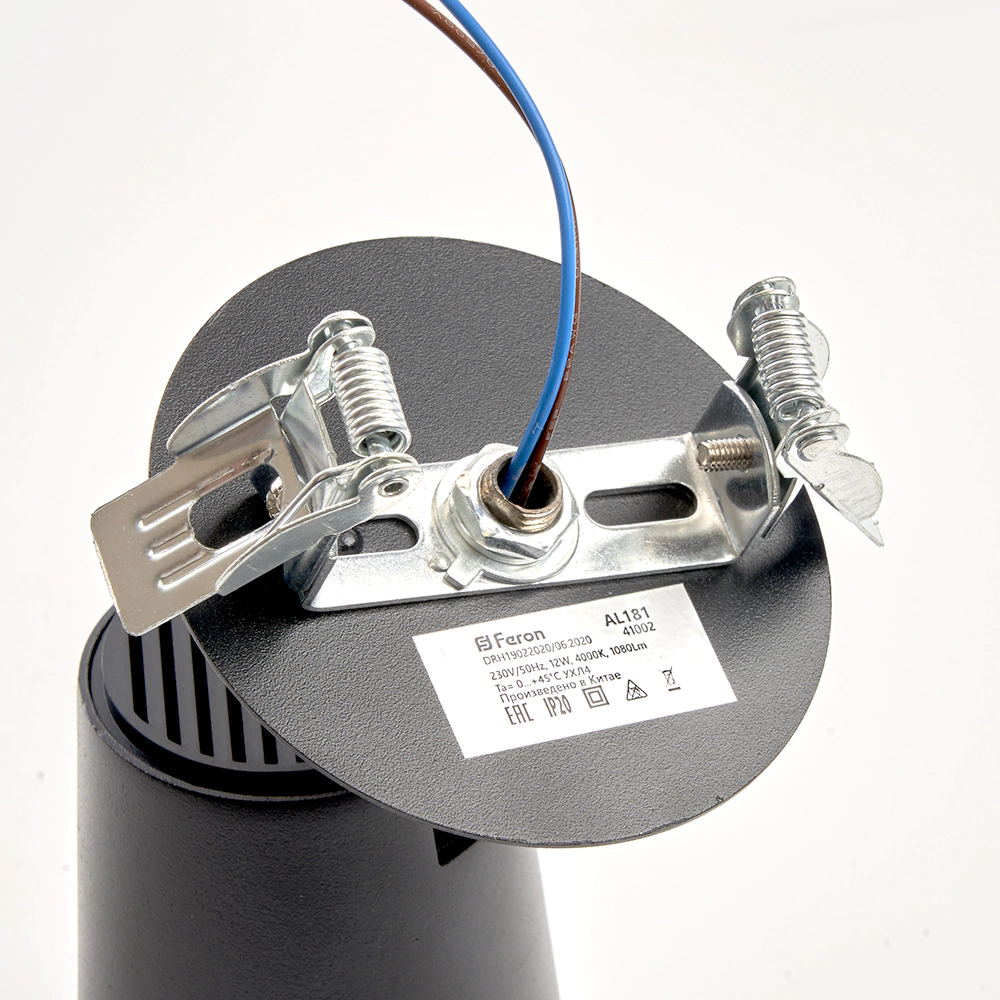 Встраиваемый светильник Feron Трек 12 Вт LED черный