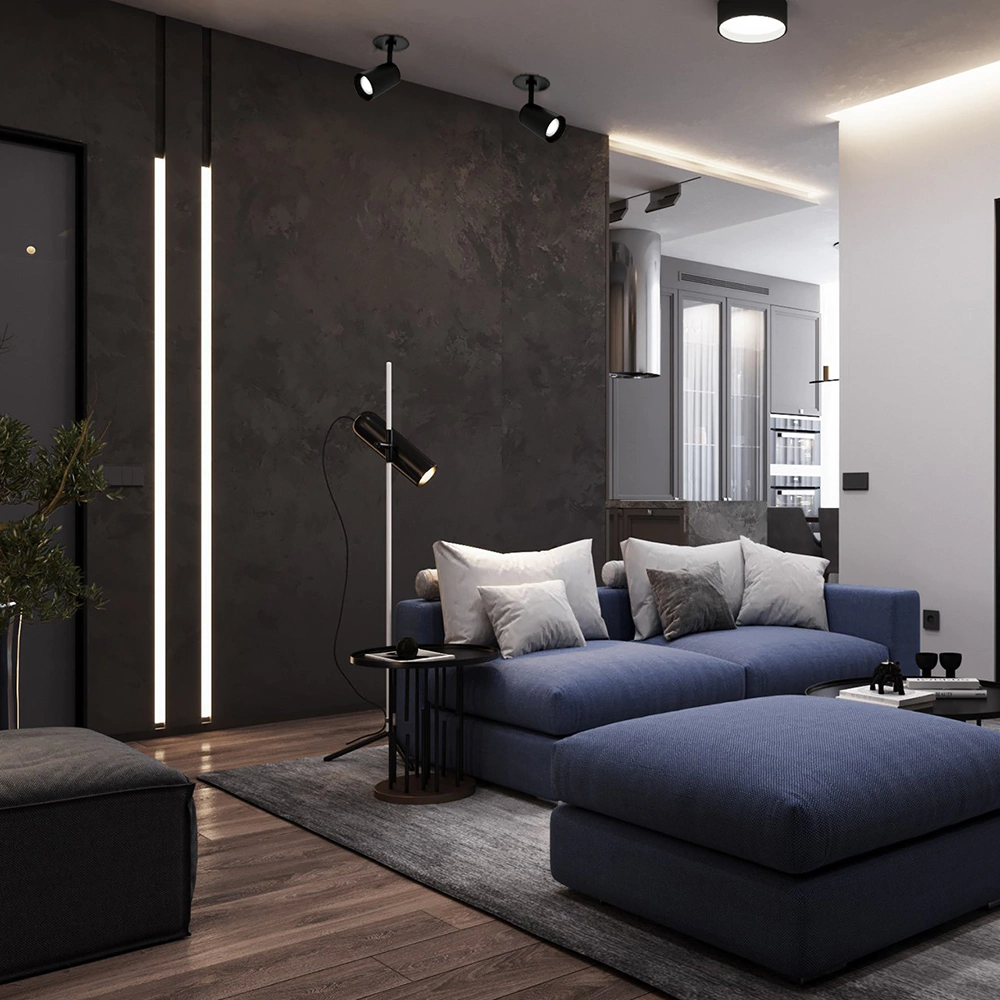 Встраиваемый светильник Feron Трек 12 Вт LED черный