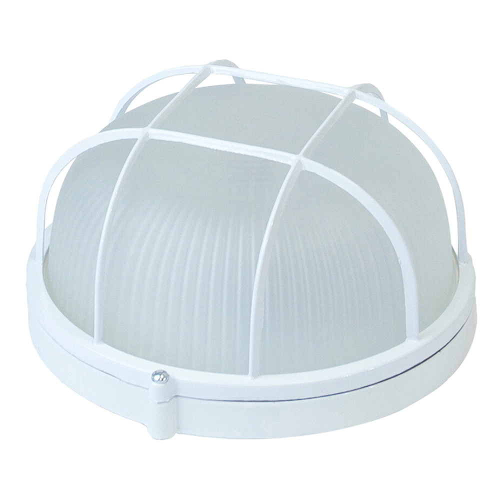 Светильник 1х60 Вт Е27 IP54 130 градусов белый Свет Круг решетка