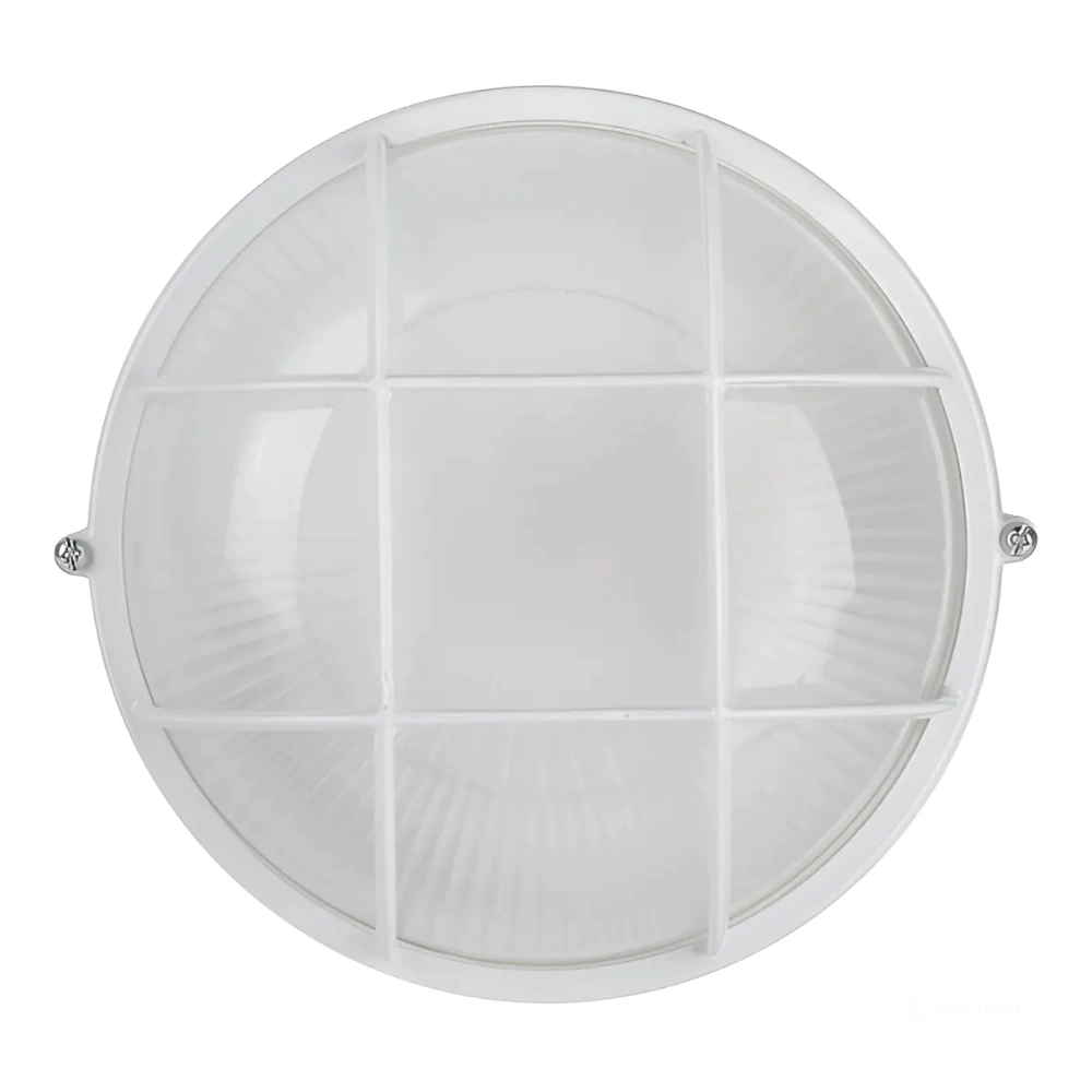 Светильник 1х60 Вт Е27 IP54 130 градусов белый Свет Круг решетка