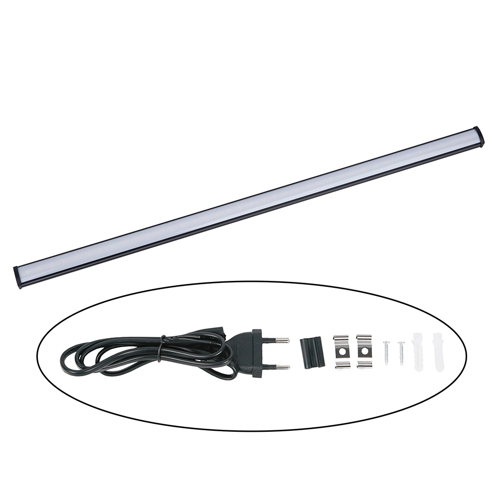 Светильник мебельный LED 10 Вт 60 см с вилкой черный VOLPE