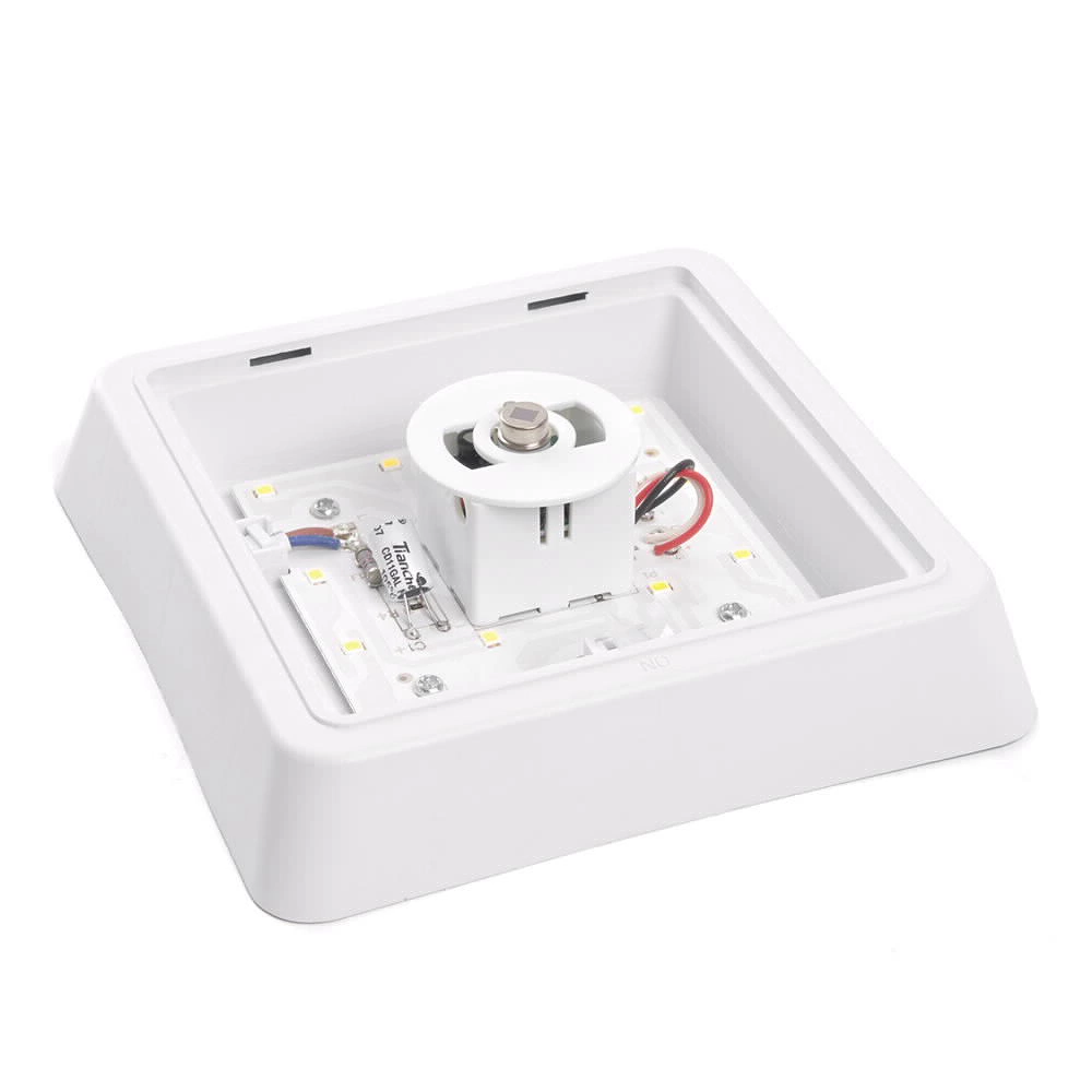 Светильник ЖКХ Feron квадрат 10 Вт LED IP20 6500 К с ИК-датчиком
