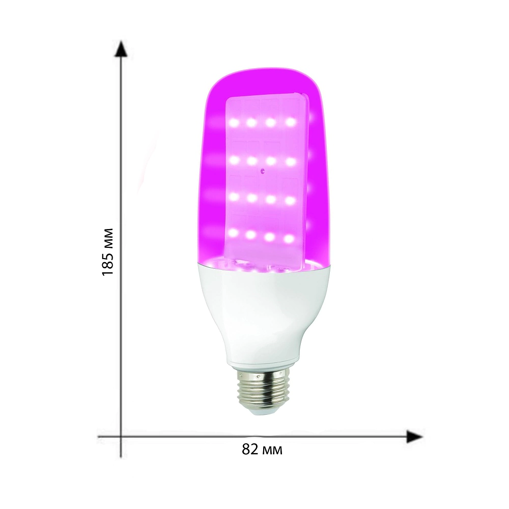 Лампа диодная для растений Uniel 12 Вт Е27 двусторонняя