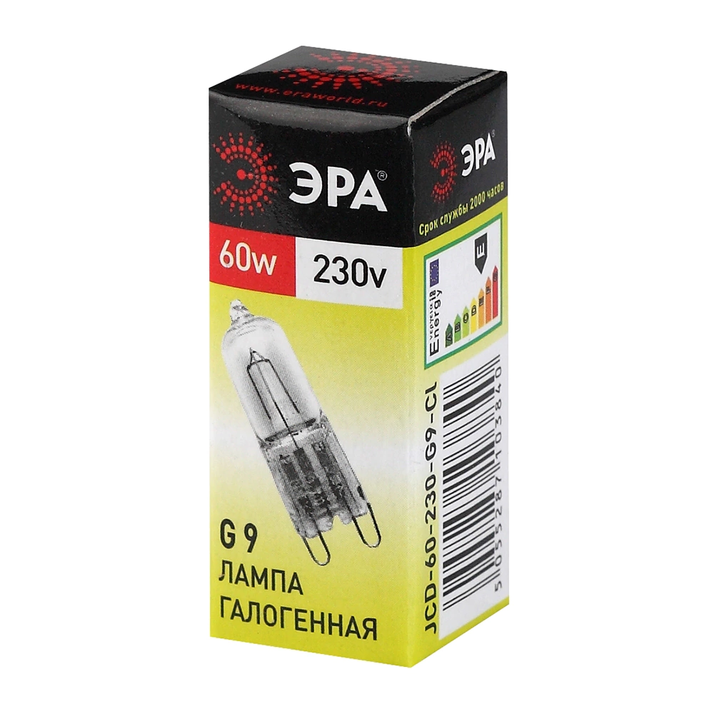 Галогенная лампа ЭРА 60 Вт G9 220 В