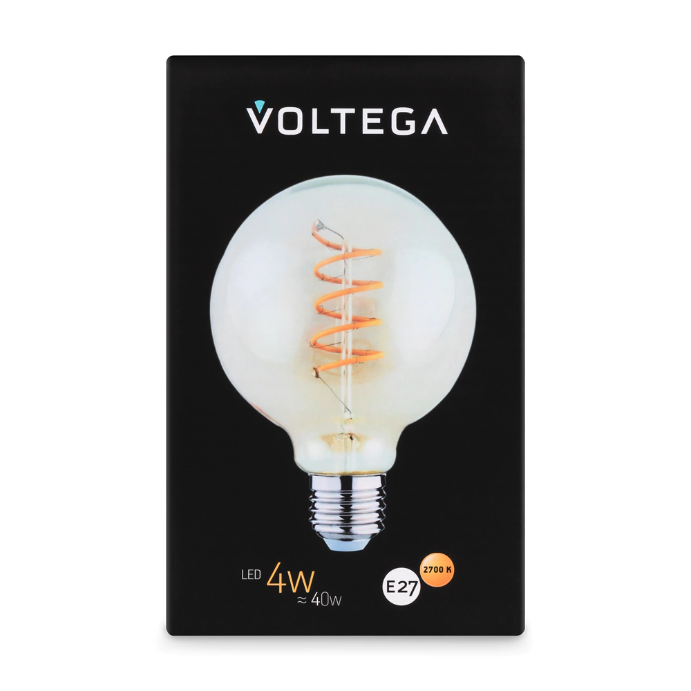 Светодиодная лампа Voltega 4 Вт Е27 G95 2700 К спираль золото