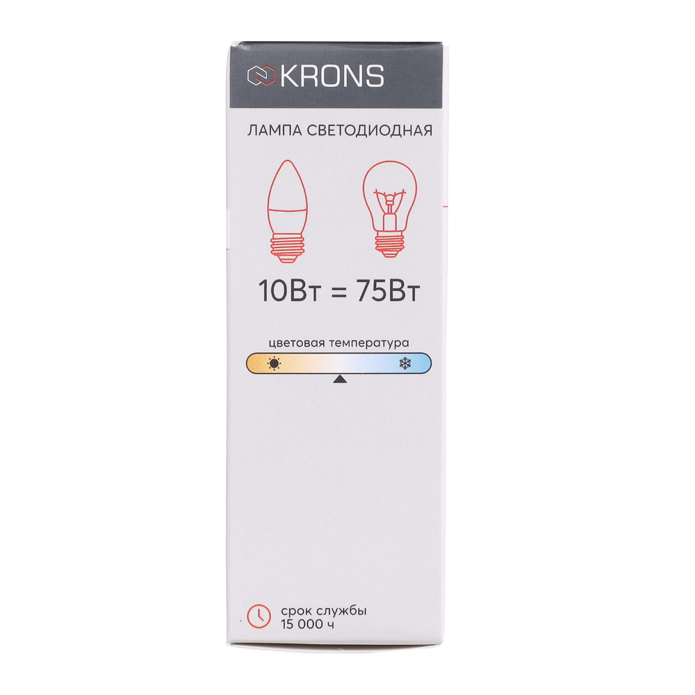 Светодиодная лампа 10 Вт Е27/B нейтральный свет KRONS