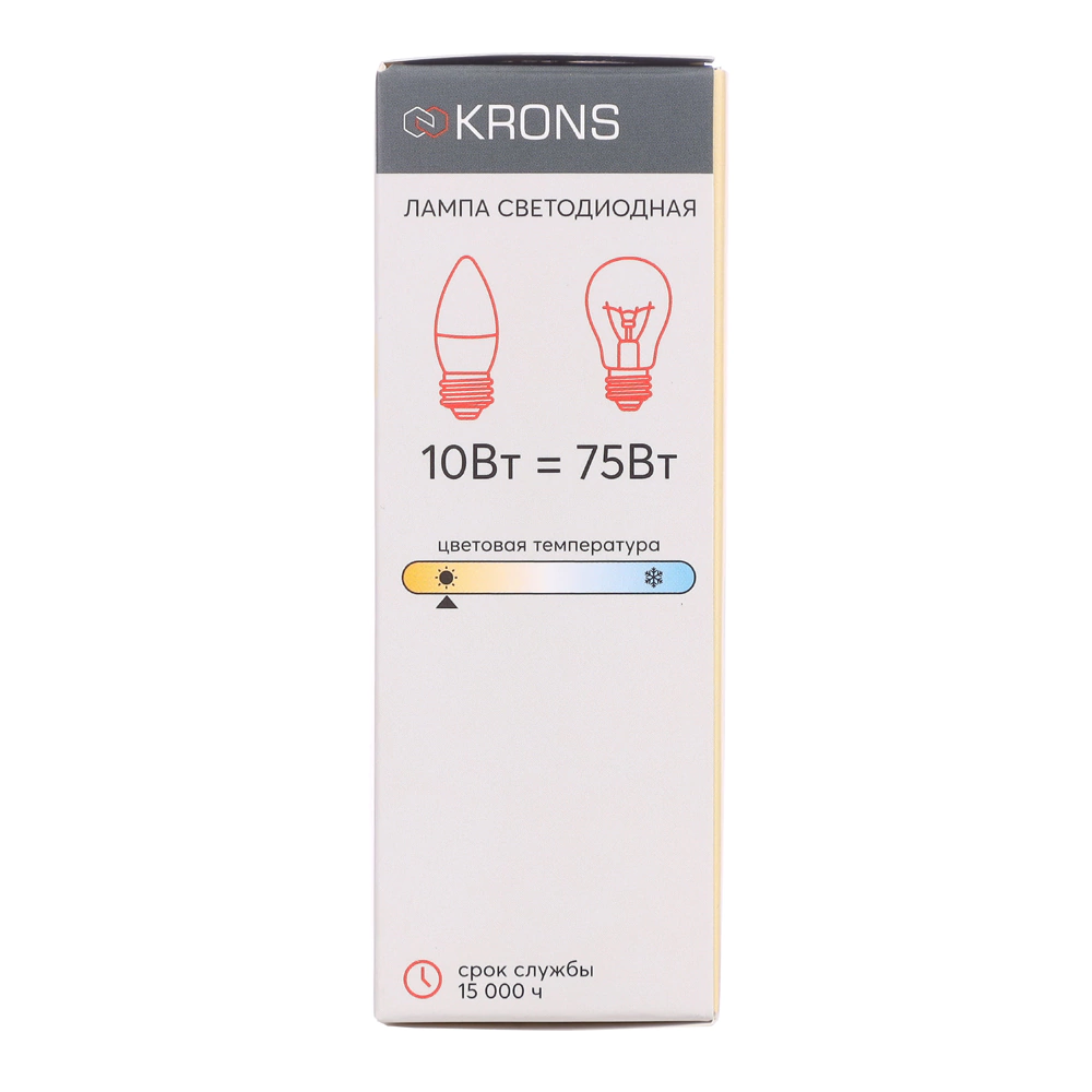 Светодиодная лампа 10 Вт Е27/B теплый свет KRONS