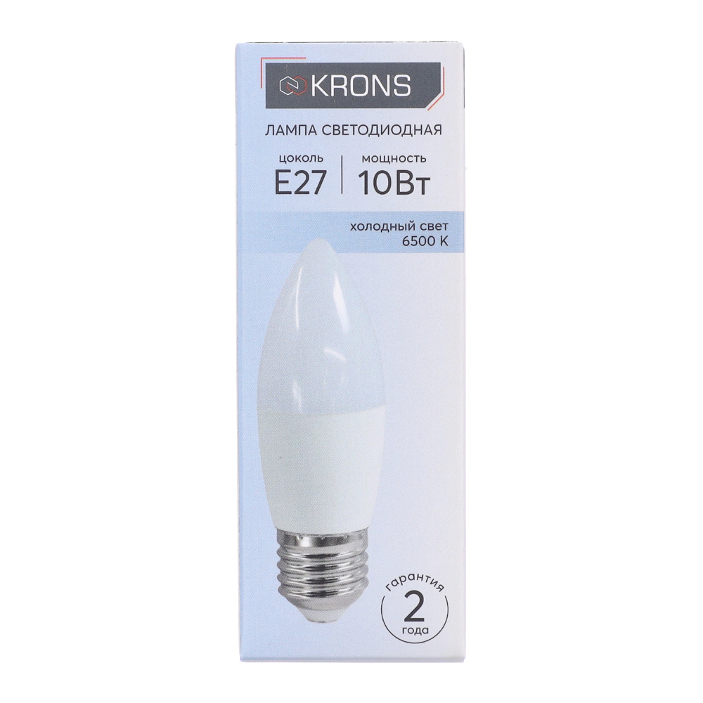 Светодиодная лампа 10 Вт Е27/B холодный свет KRONS