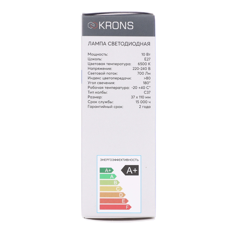 Светодиодная лампа 10 Вт Е27/B холодный свет KRONS