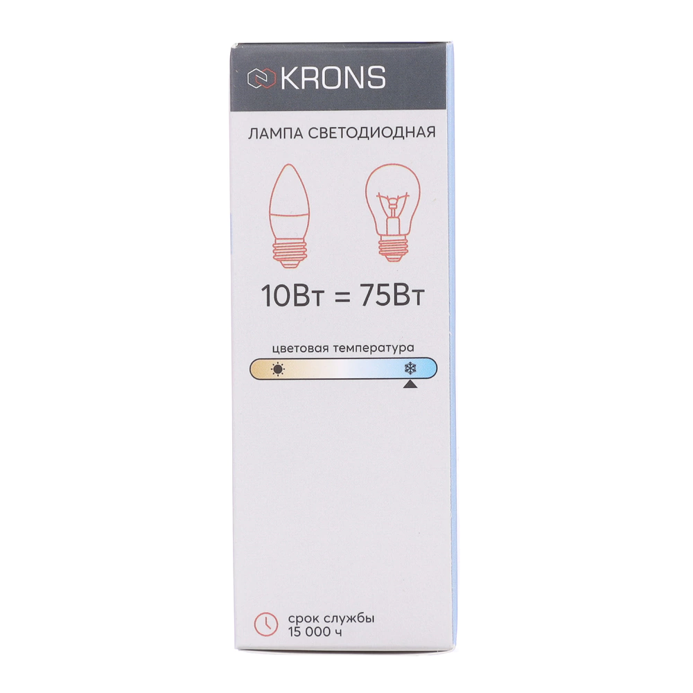 Светодиодная лампа 10 Вт Е27/B холодный свет KRONS