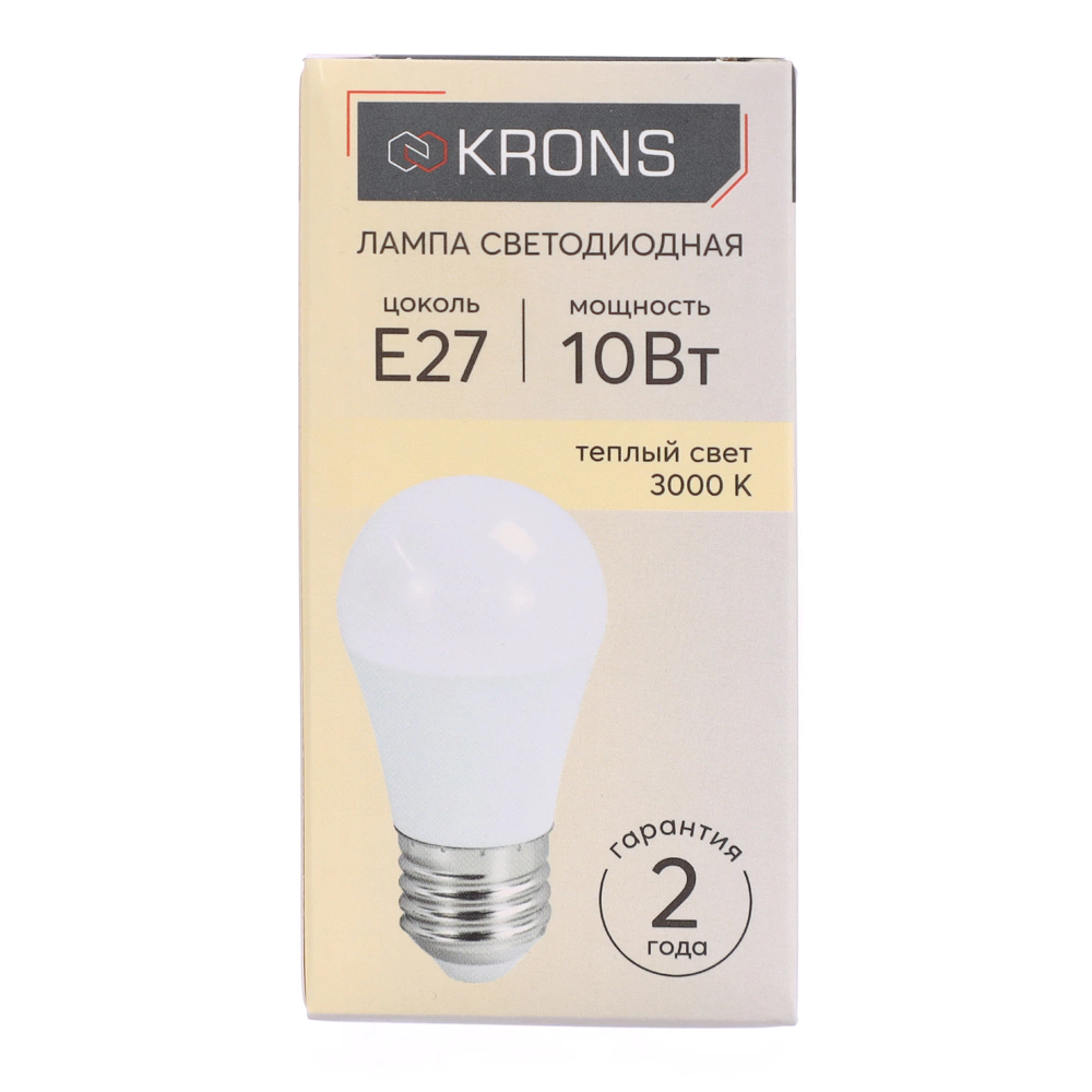 Светодиодная лампа 10 Вт Е27/Р теплый свет KRONS