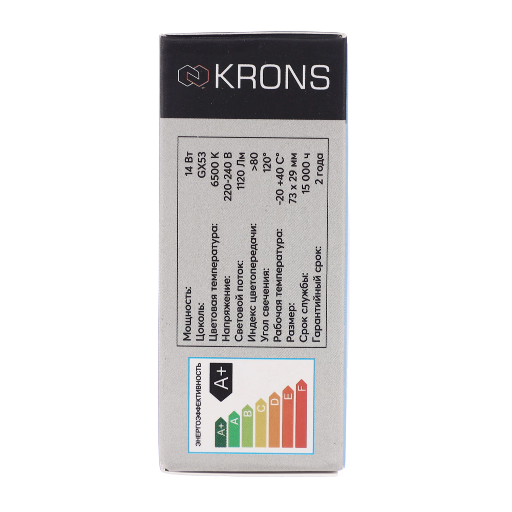 Светодиодная лампа 14 Вт GX53 холодный свет KRONS