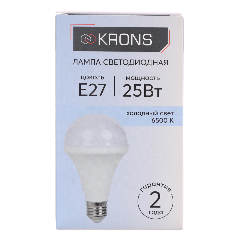 Светодиодная лампа 25 Вт Е27/А холодный свет KRONS