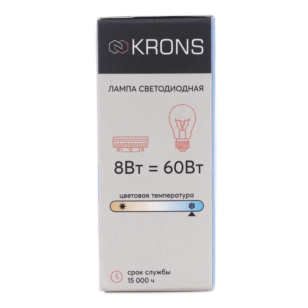 Светодиодная лампа 8 Вт GX53 холодный свет KRONS