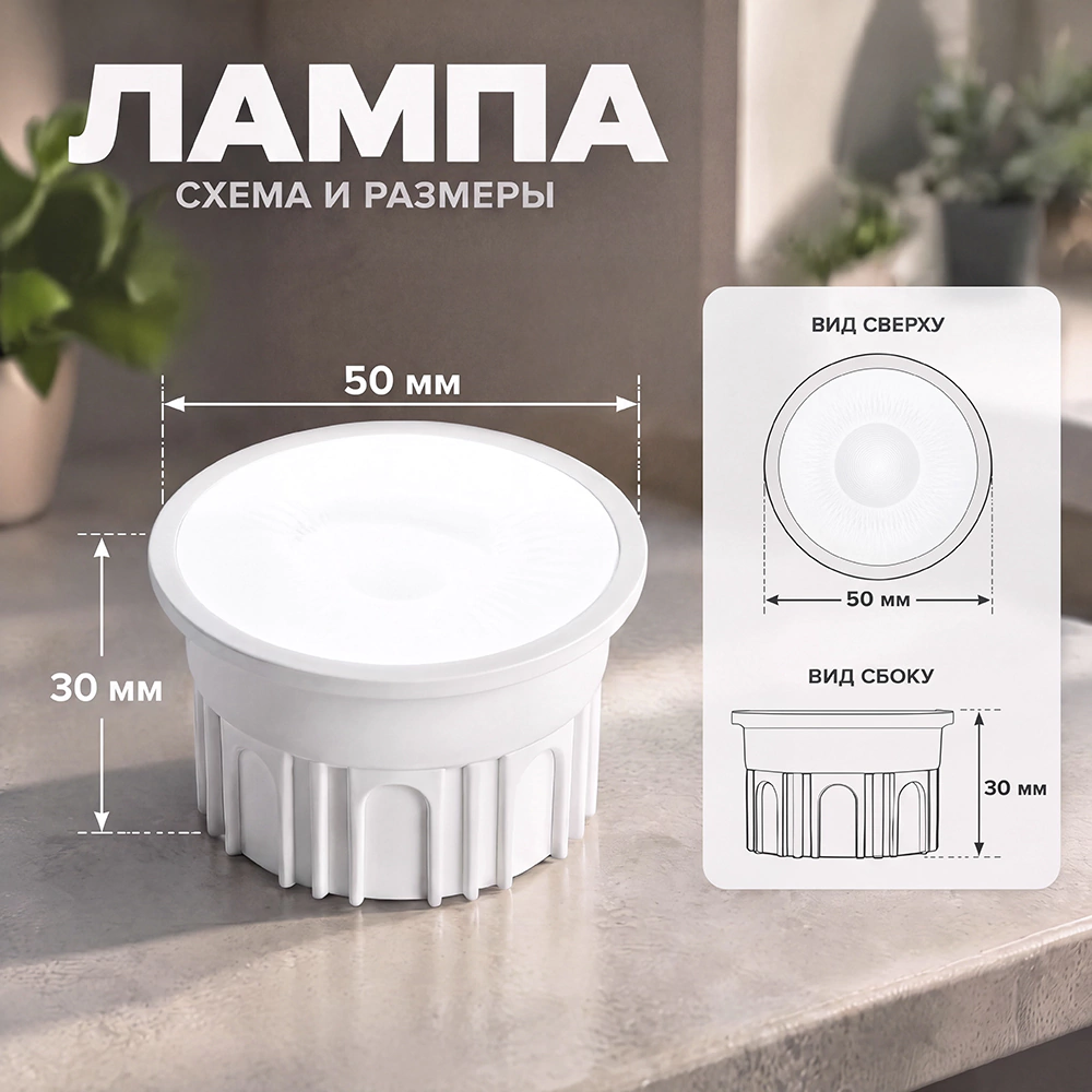 Модуль светодиодный 9 Вт GU10/GU5,3 линза 100° 2700/4000/6400 К Ambrella memory