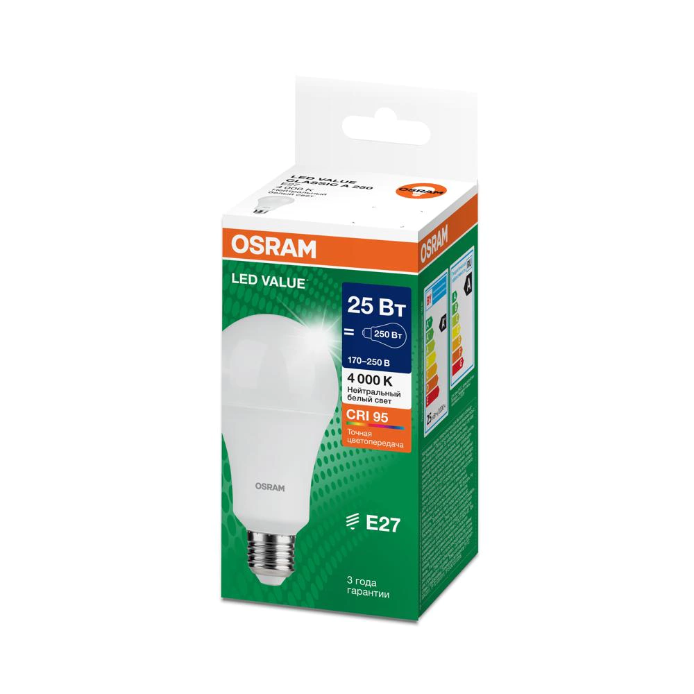 Светодиодная лампа OSRAM Value 18/25 Вт Е27/А нейтральный свет