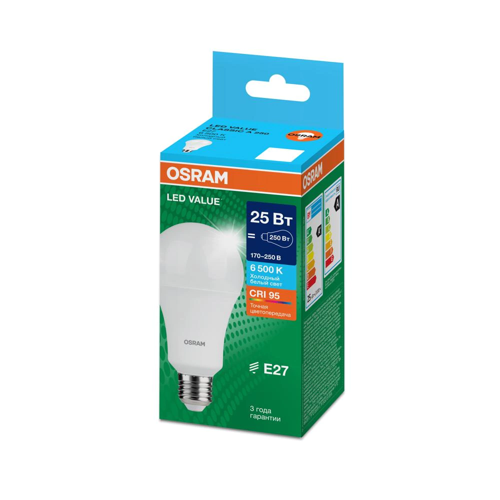 Светодиодная лампа OSRAM Value 18/25 Вт Е27/А холодный свет