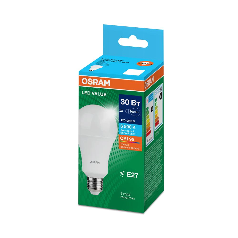Светодиодная лампа OSRAM Value 20/30 Вт Е27/А холодный свет
