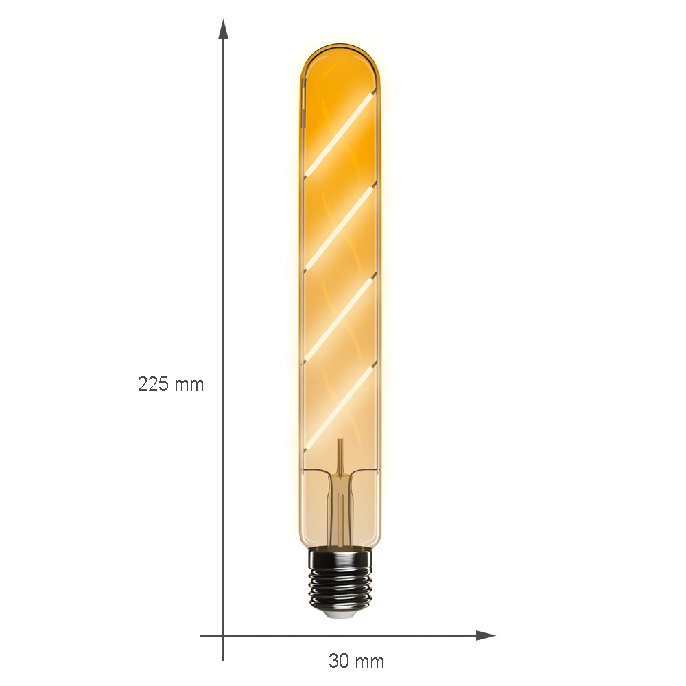 Светодиодная лампа Фотон Винтаж 4 Вт Е27/Т30 225 мм золотая теплый свет