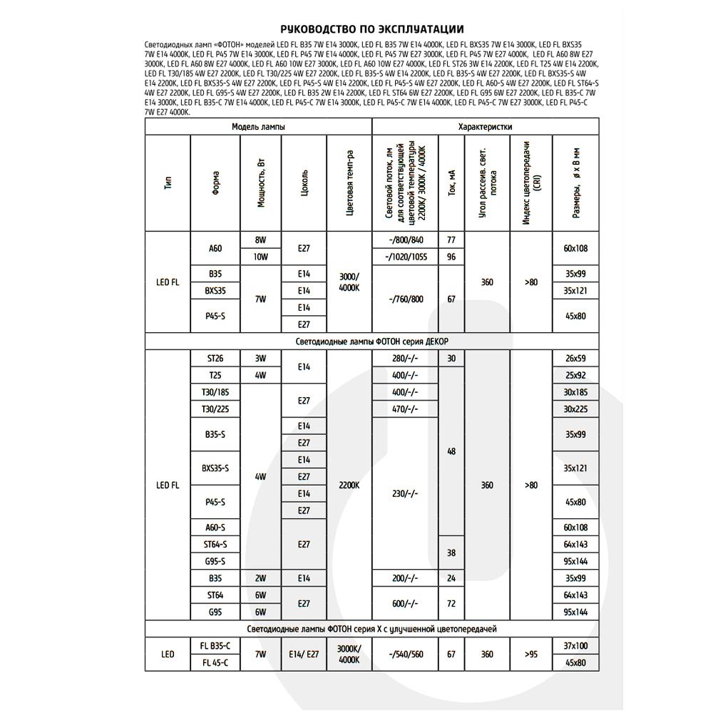 Светодиодная лампа Фотон Винтаж 4 Вт Е27/Т30 225 мм золотая теплый свет