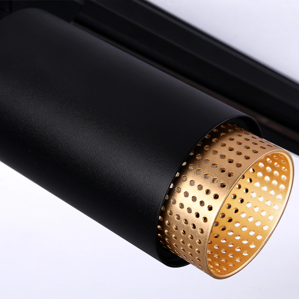 Светильник трековый Ambrella Джона 1х12 Вт GU10 черный/золото