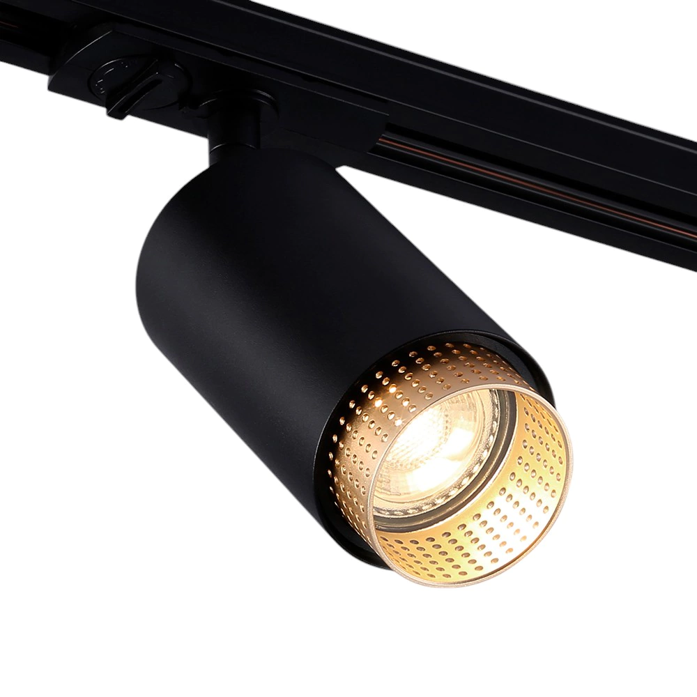 Светильник трековый Ambrella Джона 1х12 Вт GU10 черный/золото