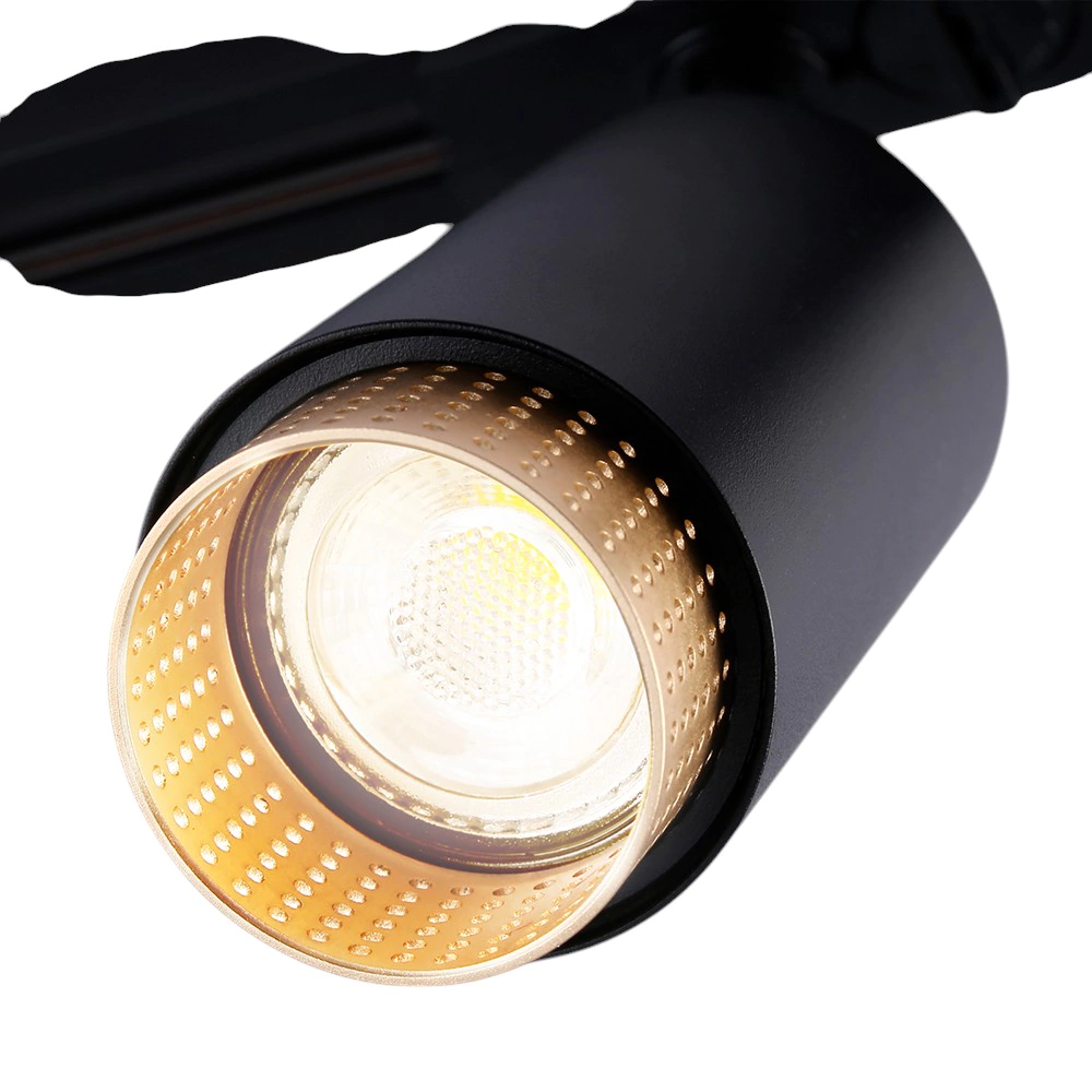 Светильник трековый Ambrella Джона 1х12 Вт GU10 черный/золото