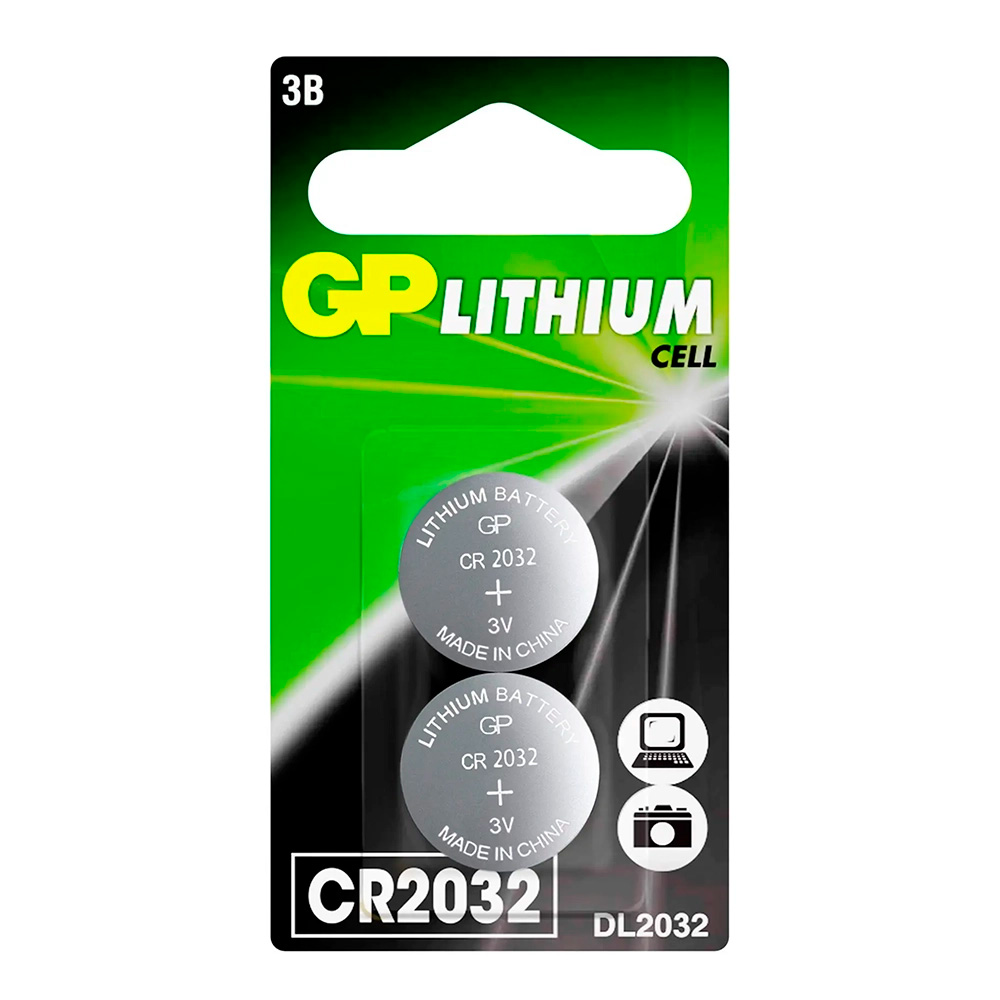 Батарейка GP Lithium, CR2032, литиевая, 1 шт., в блистере (отрывной блок) Продажа упаковкой из 5 штук