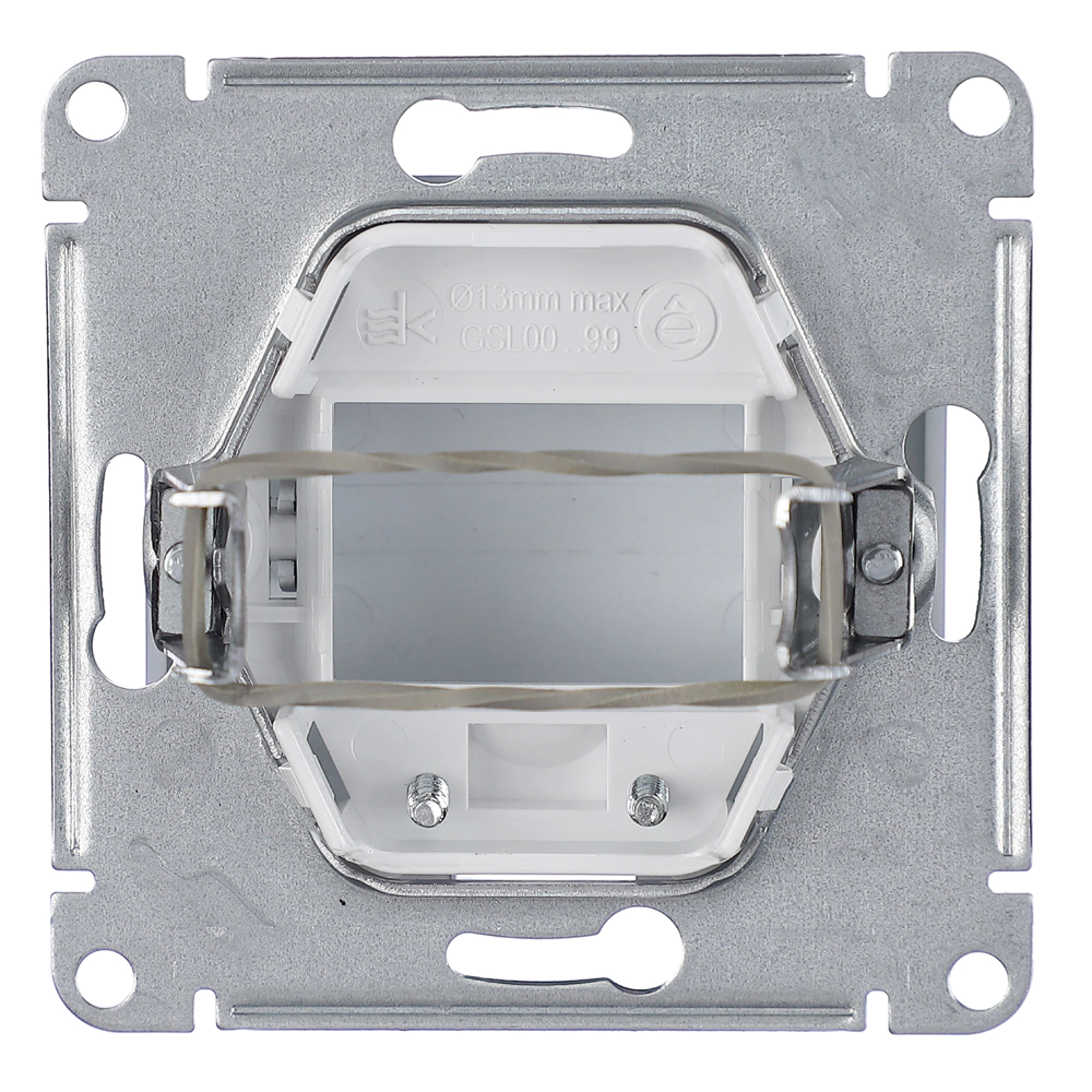 Вывод кабеля SE Глосса без рамки алюминий