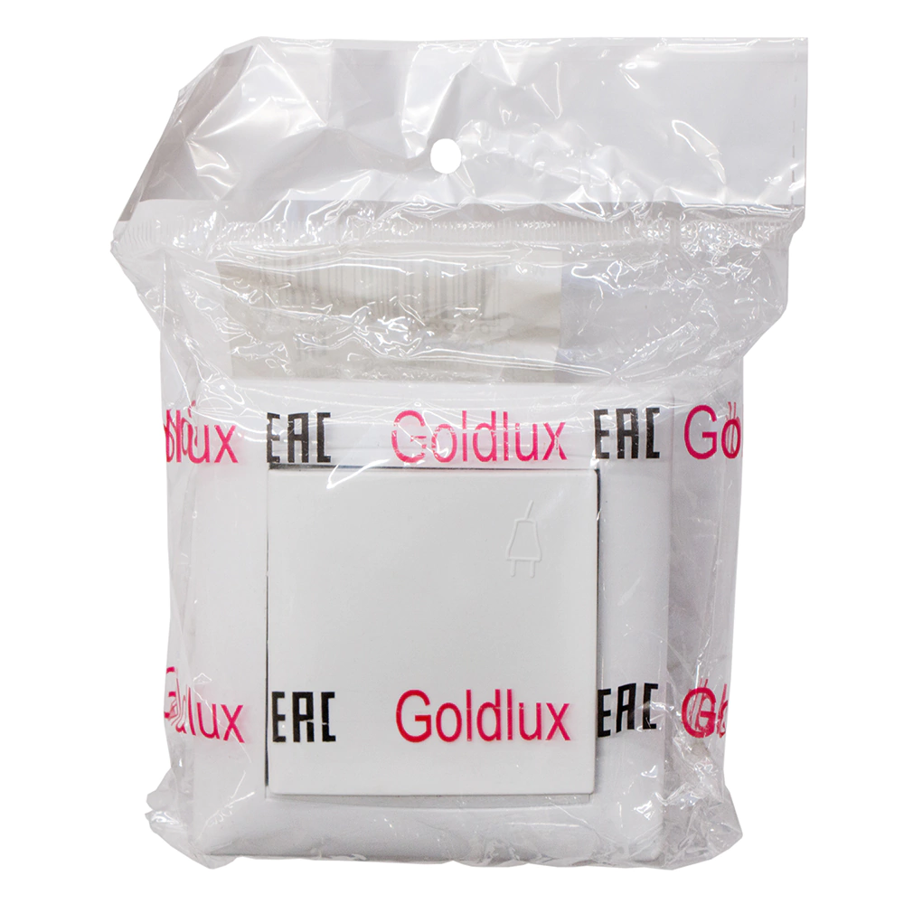 Розетка с заземлением с крышкой IP44 белая QTA