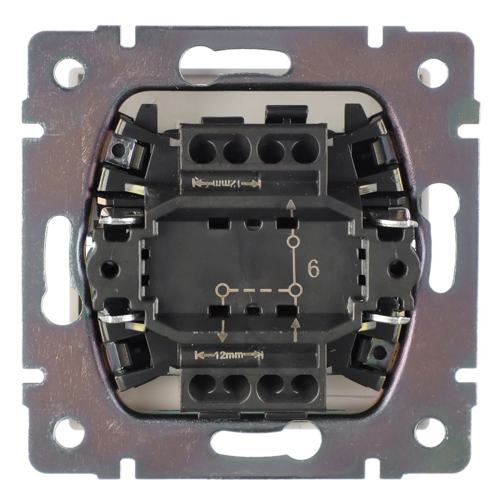 Выключатель проходной EVERSON Кватро без рамки белый матовый