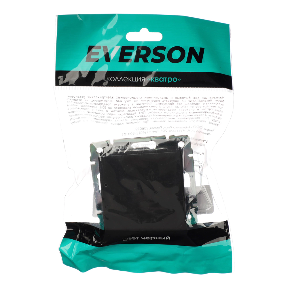 Вывод кабеля EVERSON Кватро без рамки черный